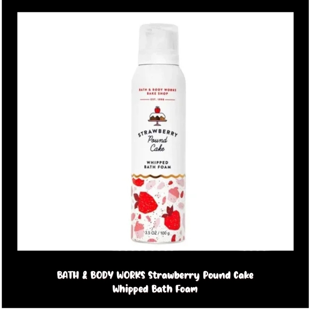 BATH & BODY WORKS Strawberry Pound Cake 3.5 Ounces Whipped Bath Foam